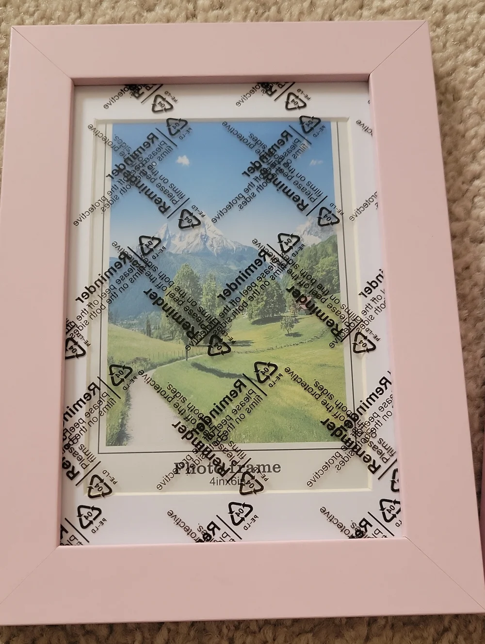 Pink Wood Photo Frame - Set of 2